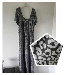 Smash + Tess Black and White Leopard Jumpsuit